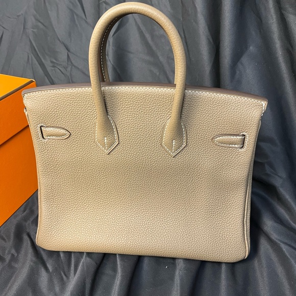 Authentic Hermes birkin25 etoupe stamp B. - Picture 4 of 16